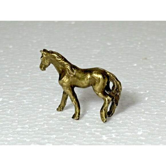 Unbranded Other - Miniature Horse Brass Figurine Vintage Style Bronze Mini Statue